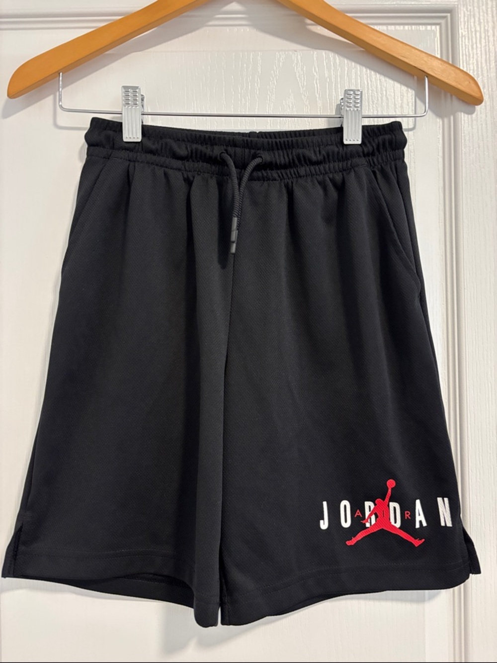 Jordan Black Athletic Shorts with Red Jumpman
